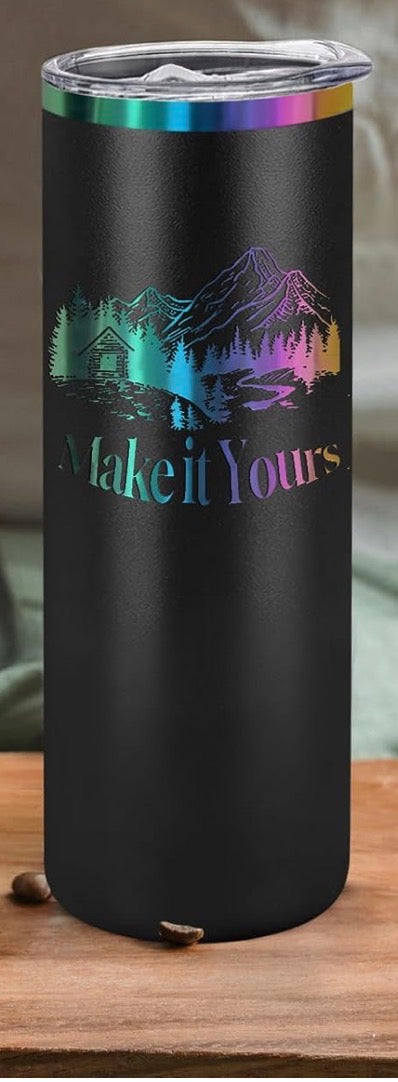 CUSTOM ENGRAVED STAINLESS STEEL TUMBLER – LIVE DESIGN